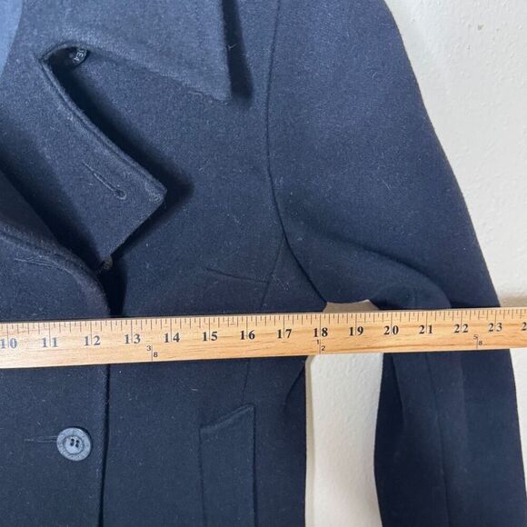 Polo Jeans Co. Ralph Lauren Pea Coat Women's Medium Black Double breasted Wool - Picture 4 of 10